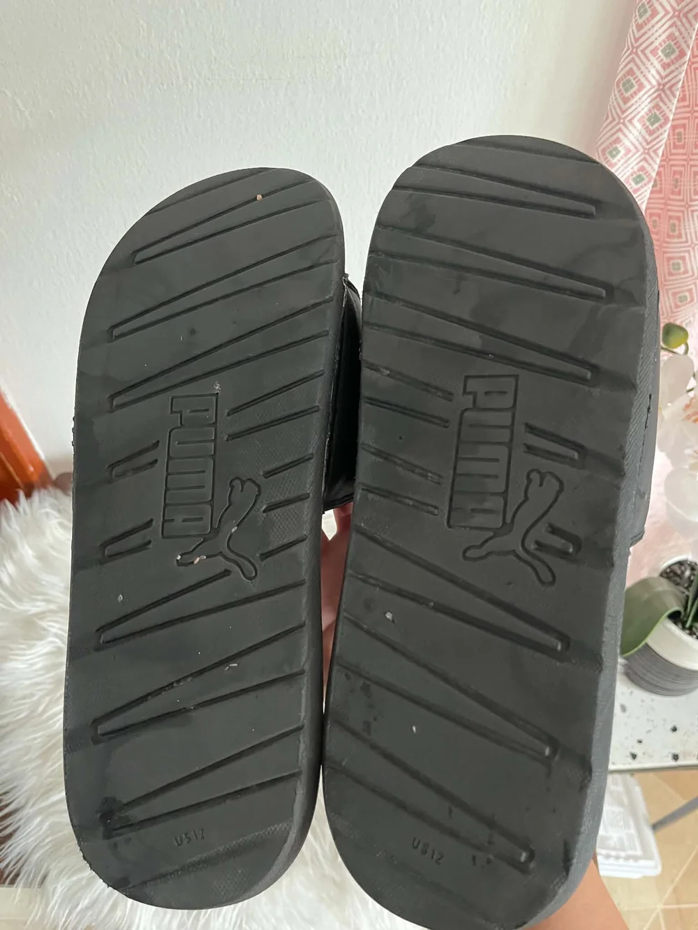 Puma Men's Black Adjustable Slide Sandals